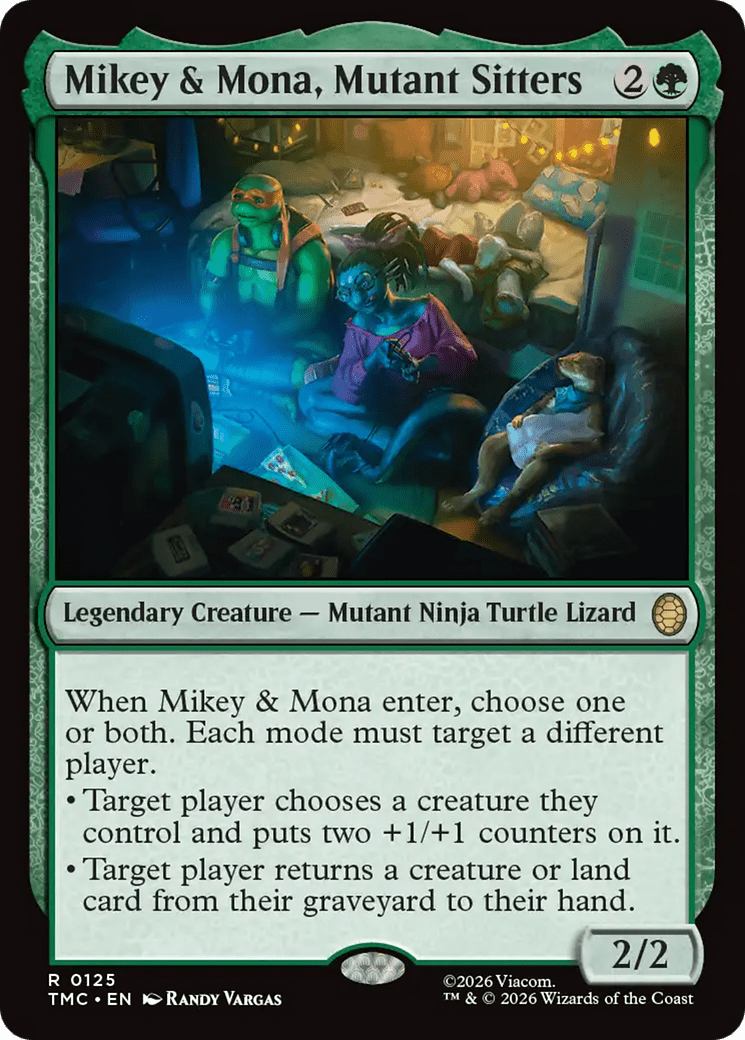 Mikey & Mona, Mutant Sitters [Teenage Mutant Ninja Turtles Commander] MTG Single Magic: The Gathering  | Multizone: Comics And Games