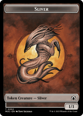 Goblin // Sliver Double-Sided Token [March of the Machine Commander Tokens] MTG Single Magic: The Gathering  | Multizone: Comics And Games