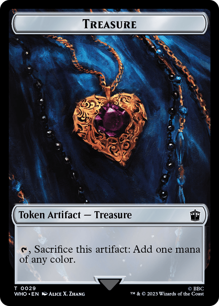 Warrior // Treasure (0029) Double-Sided Token [Doctor Who Tokens] MTG Single Magic: The Gathering  | Multizone: Comics And Games