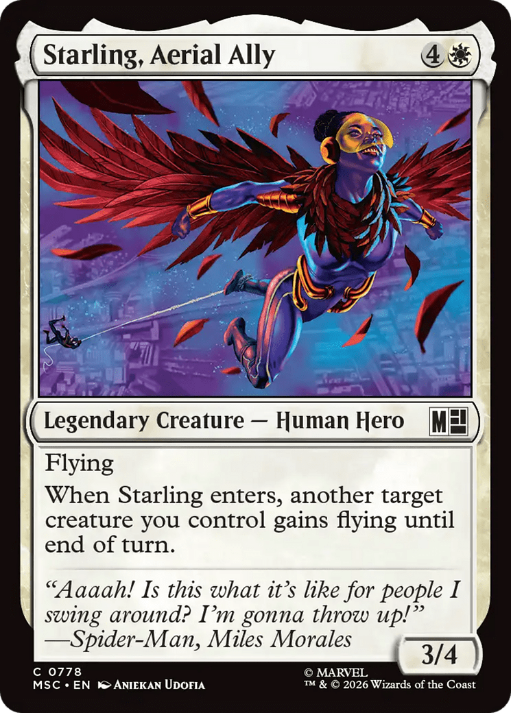 Starling, Aerial Ally [Marvel Super Heroes Commander] MTG Single Magic: The Gathering  | Multizone: Comics And Games