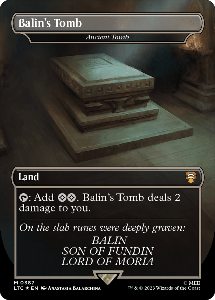 Balin's Tomb - Ancient Tomb (Surge Foil Realms and Relics) [The Lord of the Rings: Tales of Middle-Earth Commander] MTG Single Magic: The Gathering  | Multizone: Comics And Games