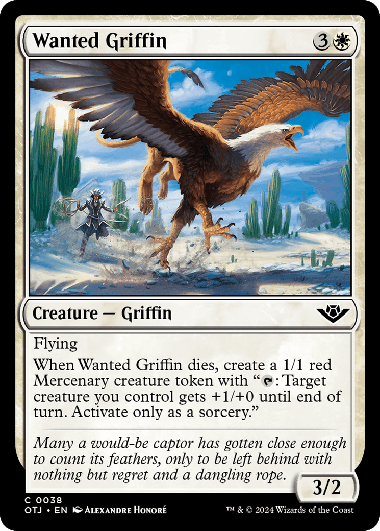 Wanted Griffin [Outlaws of Thunder Junction] MTG Single Magic: The Gathering  | Multizone: Comics And Games