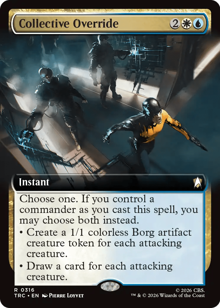 Collective Override (Extended Art) [Star Trek Commander] MTG Single Magic: The Gathering  | Multizone: Comics And Games
