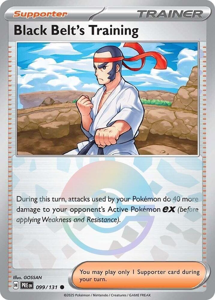 Black Belt's Training (099/131) (Poke Ball Pattern) [Scarlet & Violet: Prismatic Evolutions] Pokemon Single Pokémon  | Multizone: Comics And Games