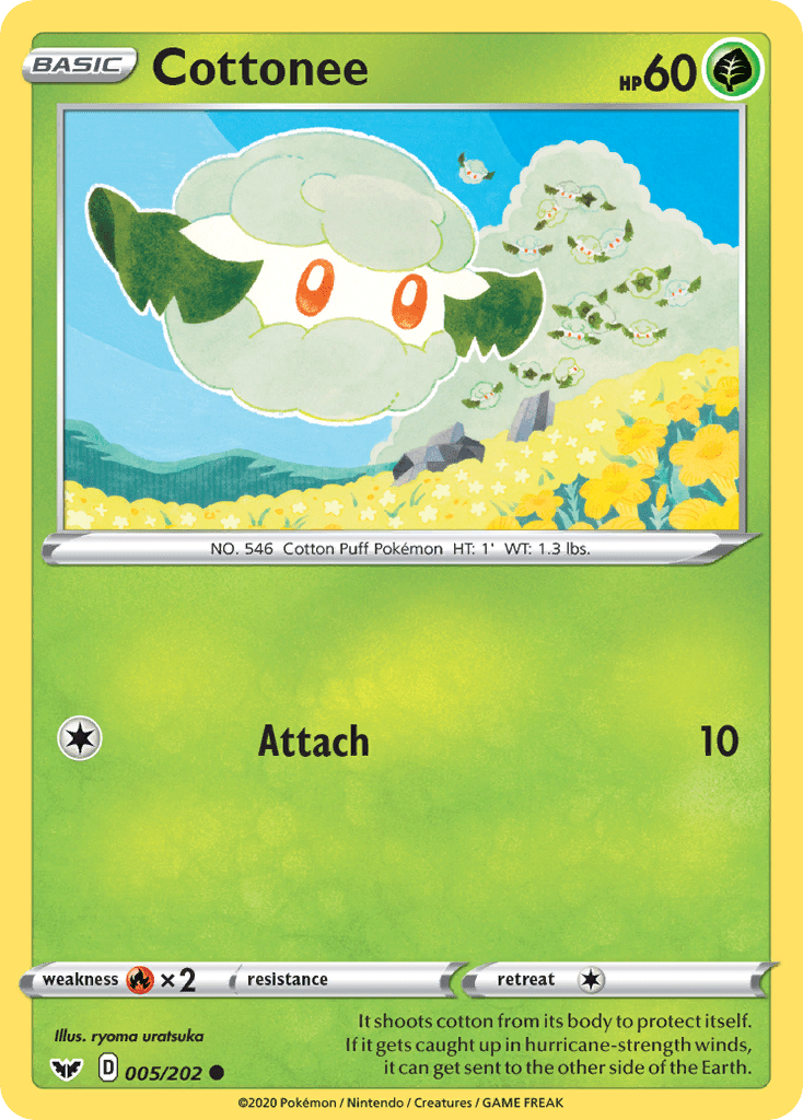 Cottonee (005/202) [Sword & Shield: Base Set] Pokemon Single Pokémon  | Multizone: Comics And Games