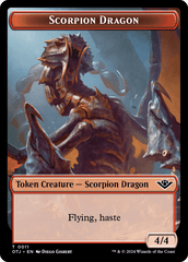 Treasure // Scorpion Dragon Double-Sided Token [Outlaws of Thunder Junction Tokens] MTG Single Magic: The Gathering  | Multizone: Comics And Games