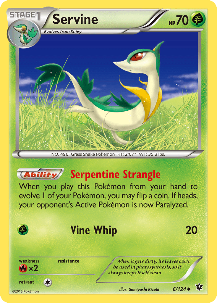 Servine (6/124) [XY: Fates Collide] Pokemon Single Pokémon  | Multizone: Comics And Games