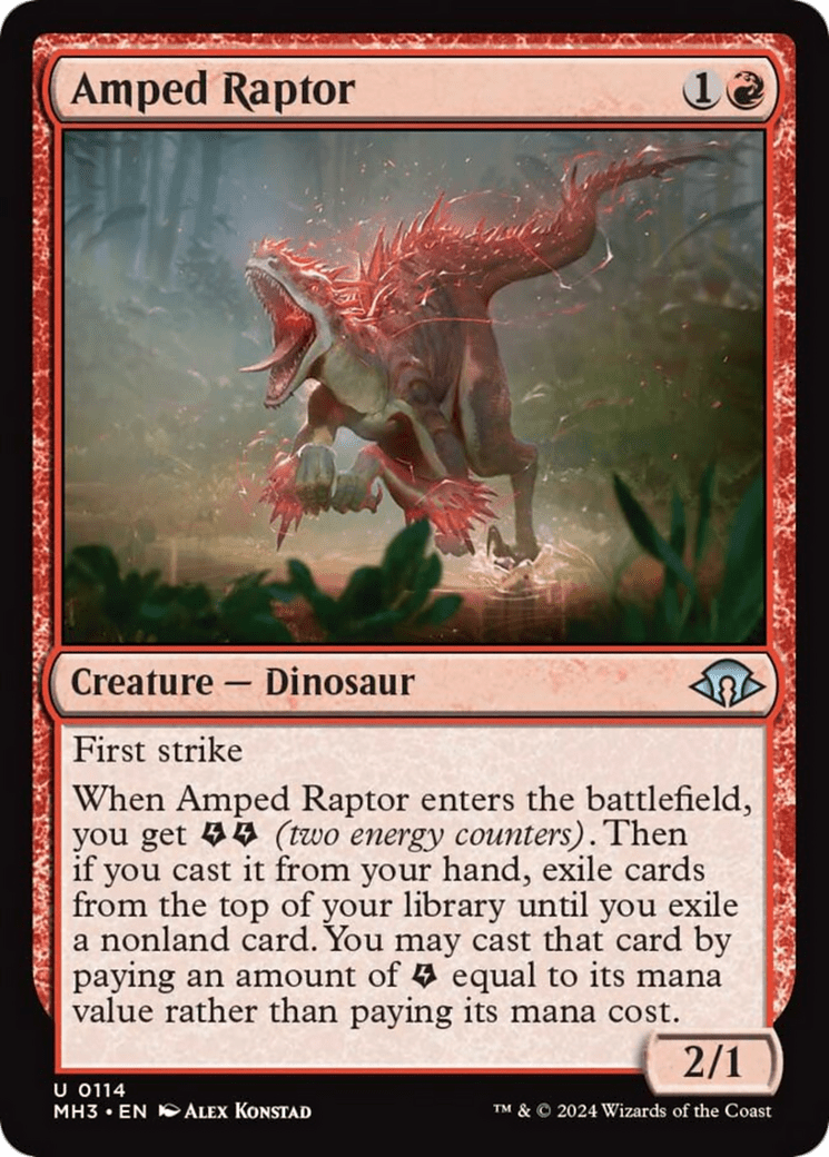 Amped Raptor [Modern Horizons 3] MTG Single Magic: The Gathering  | Multizone: Comics And Games