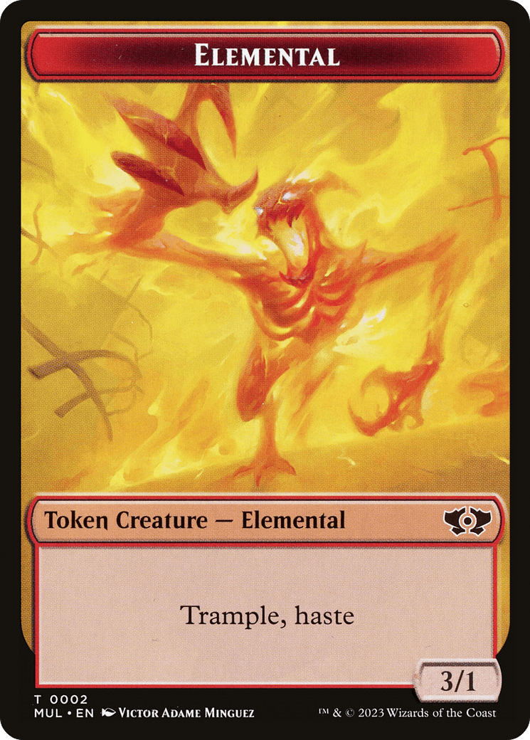 Elemental (02) // Teferi's Talent Emblem Double-Sided Token [March of the Machine Commander Tokens] MTG Single Magic: The Gathering  | Multizone: Comics And Games