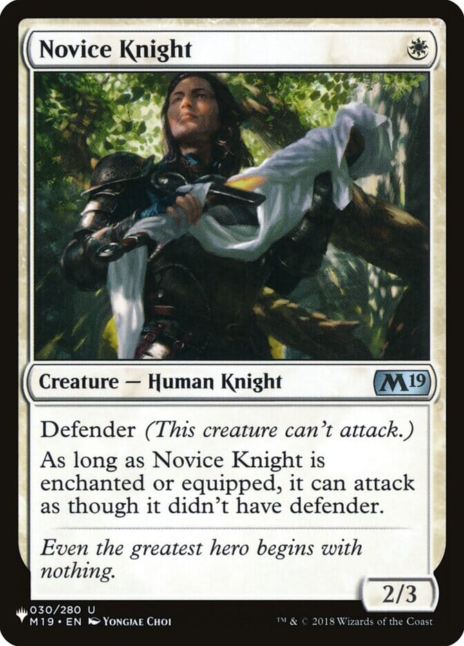 Novice Knight [The List] MTG Single Magic: The Gathering  | Multizone: Comics And Games