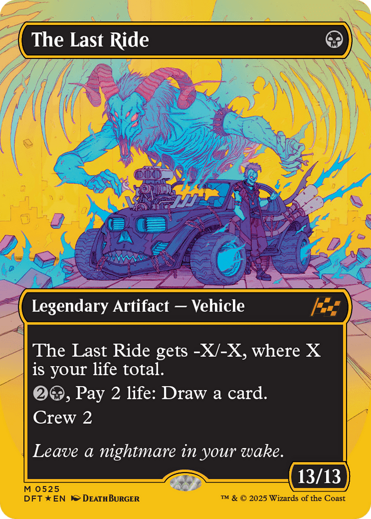 The Last Ride (Borderless) (First-Place Foil) [Aetherdrift] MTG Single Magic: The Gathering  | Multizone: Comics And Games