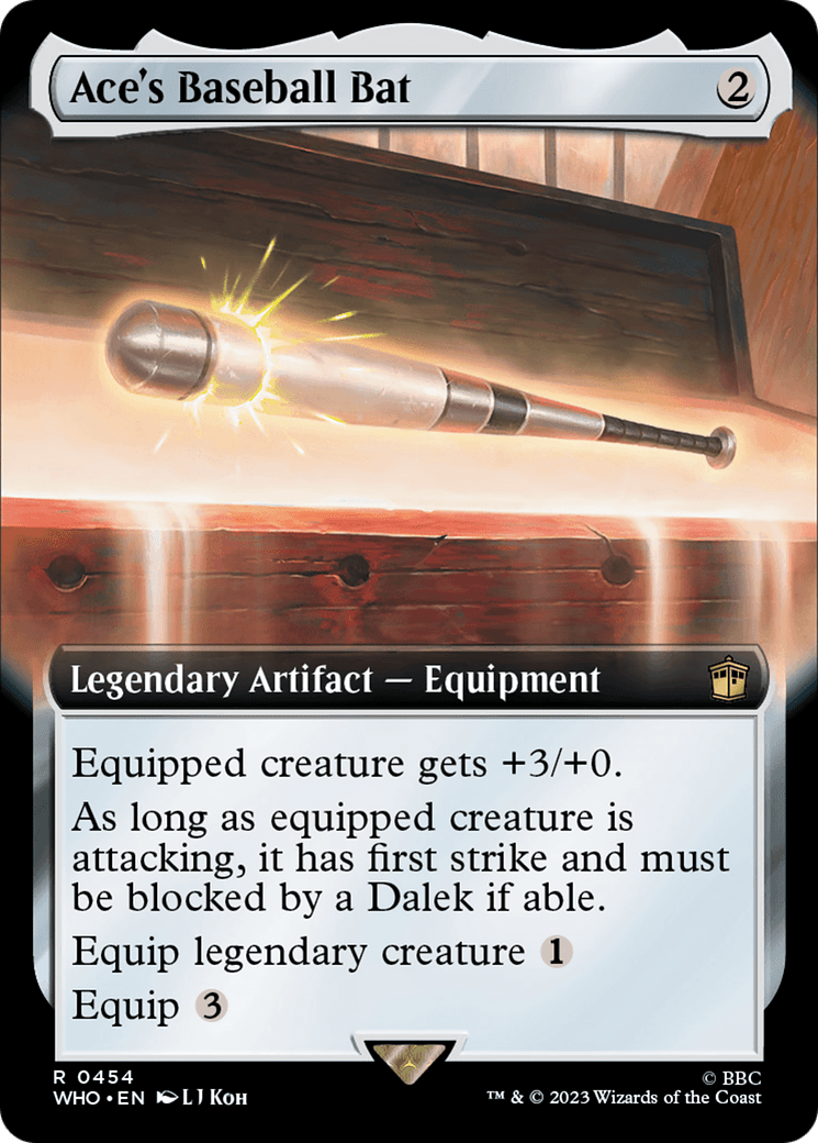 Ace's Baseball Bat (Extended Art) [Doctor Who] MTG Single Magic: The Gathering  | Multizone: Comics And Games