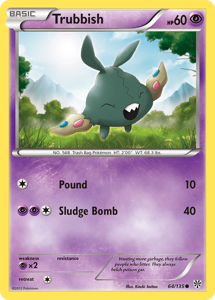 Trubbish (64/135) [Black & White: Plasma Storm] Pokemon Single Pokémon  | Multizone: Comics And Games