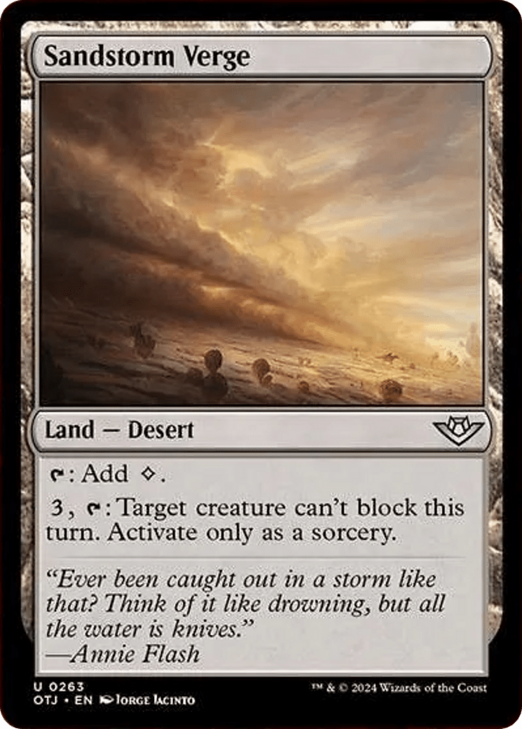 Sandstorm Verge [Outlaws of Thunder Junction] MTG Single Magic: The Gathering  | Multizone: Comics And Games