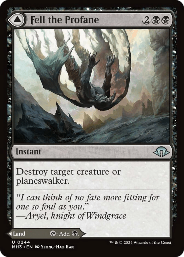 Fell the Profane // Fell Mire [Modern Horizons 3] MTG Single Magic: The Gathering  | Multizone: Comics And Games