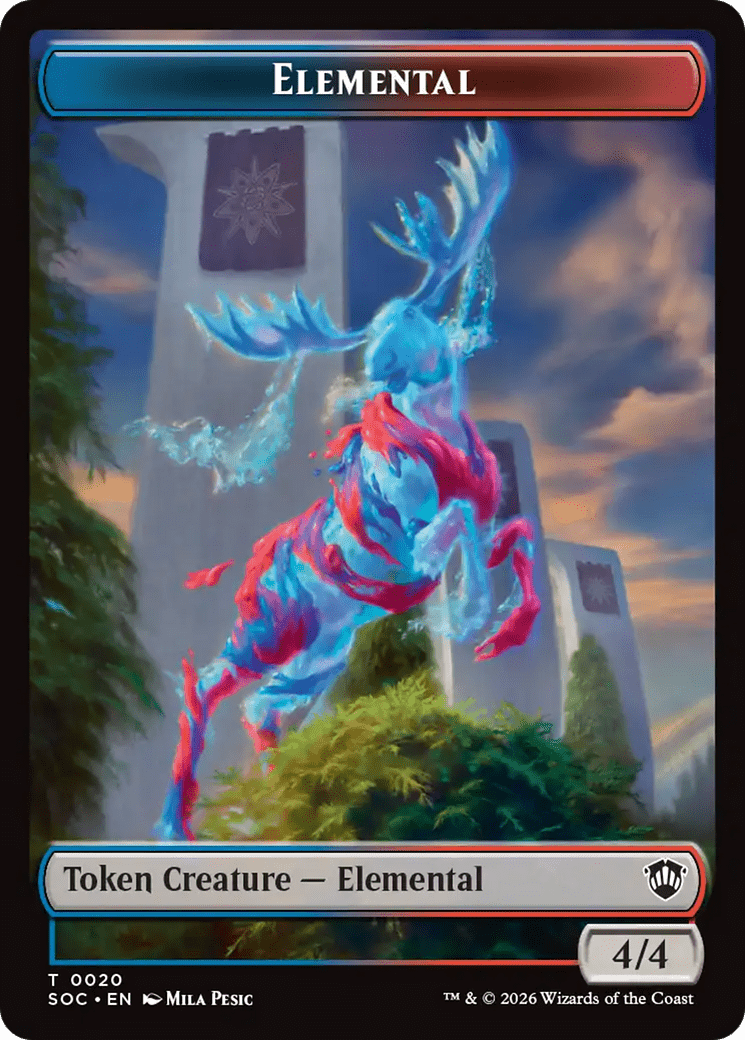 Elemental (0020) // Food Double-Sided Token [Secrets of Strixhaven Commander Tokens] MTG Single Magic: The Gathering  | Multizone: Comics And Games