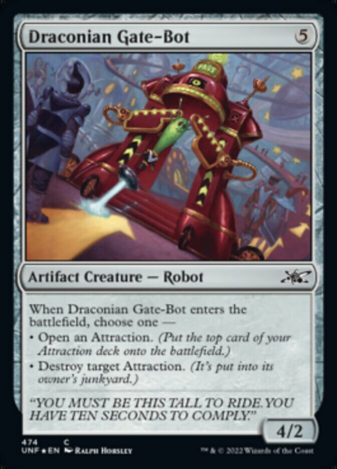 Draconian Gate-Bot (Galaxy Foil) [Unfinity] MTG Single Magic: The Gathering  | Multizone: Comics And Games