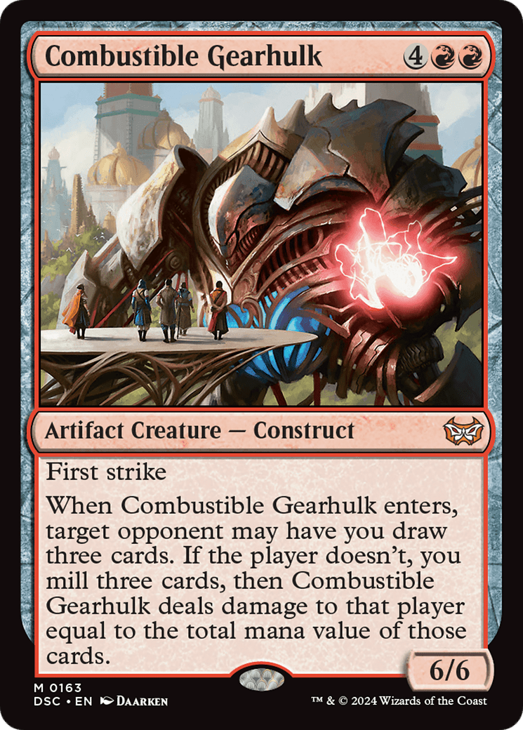 Combustible Gearhulk [Duskmourn: House of Horror Commander] MTG Single Magic: The Gathering  | Multizone: Comics And Games
