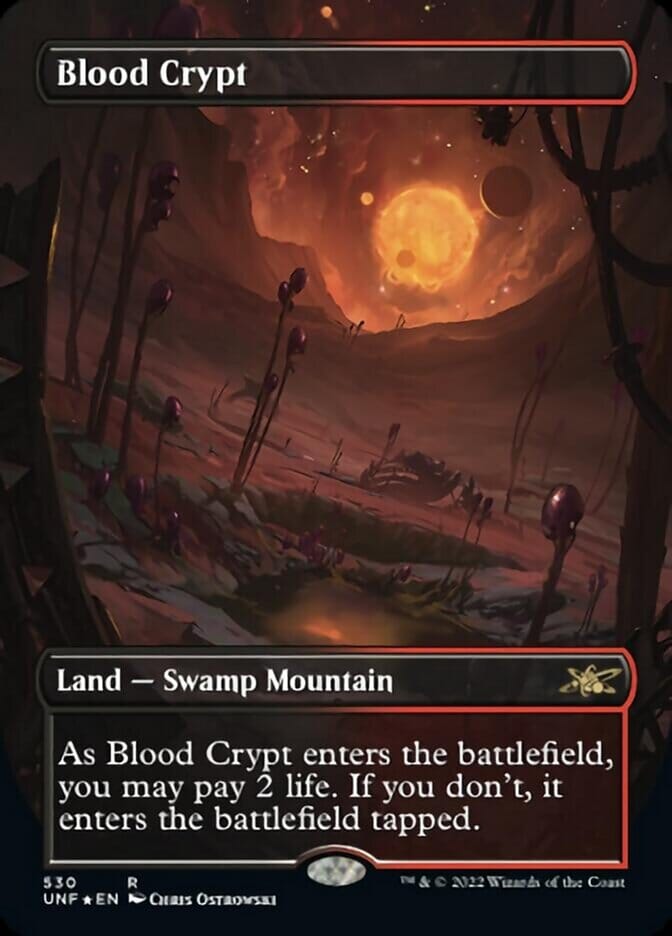 Blood Crypt (Borderless) (Galaxy Foil) [Unfinity] MTG Single Magic: The Gathering  | Multizone: Comics And Games