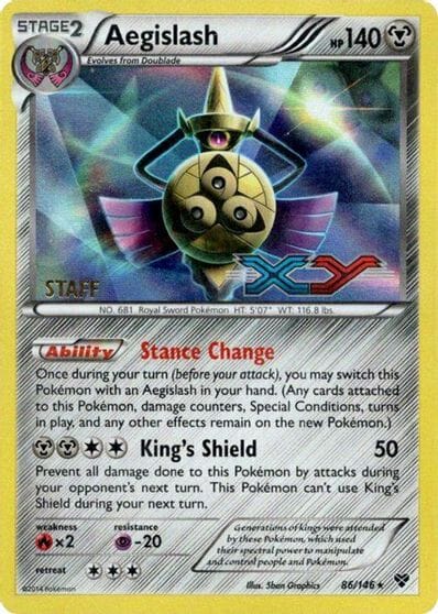 Aegislash (86/146) (Staff Prerelease Promo) [XY: Black Star Promos] Pokemon Single Pokémon  | Multizone: Comics And Games