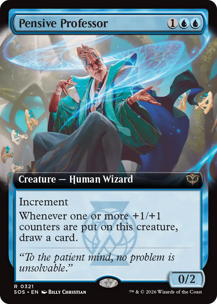 Pensive Professor (Extended Art) [Secrets of Strixhaven] MTG Single Magic: The Gathering  | Multizone: Comics And Games