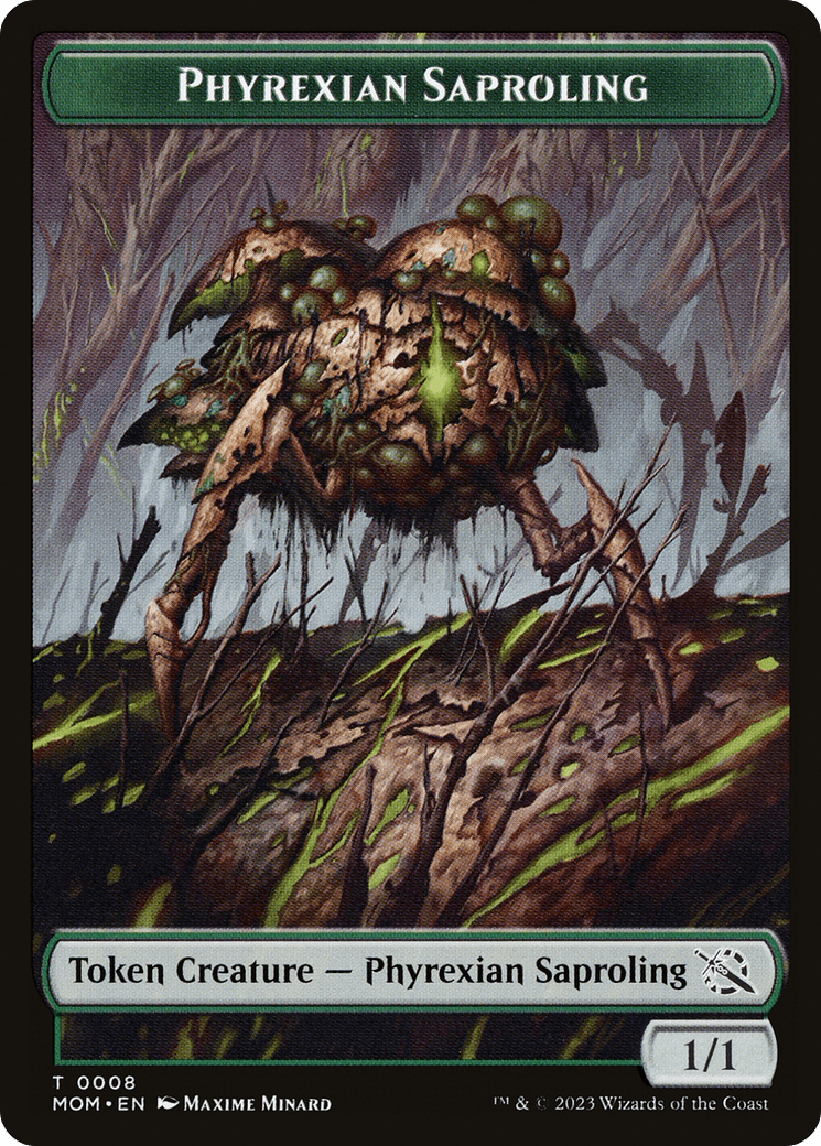Monk // Phyrexian Saproling Double-Sided Token [March of the Machine Tokens] MTG Single Magic: The Gathering  | Multizone: Comics And Games