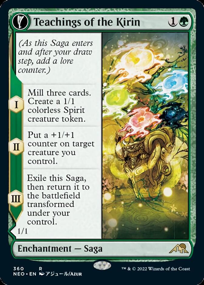 Teachings of the Kirin // Kirin-Touched Orochi (Showcase Soft Glow) [Kamigawa: Neon Dynasty] MTG Single Magic: The Gathering  | Multizone: Comics And Games