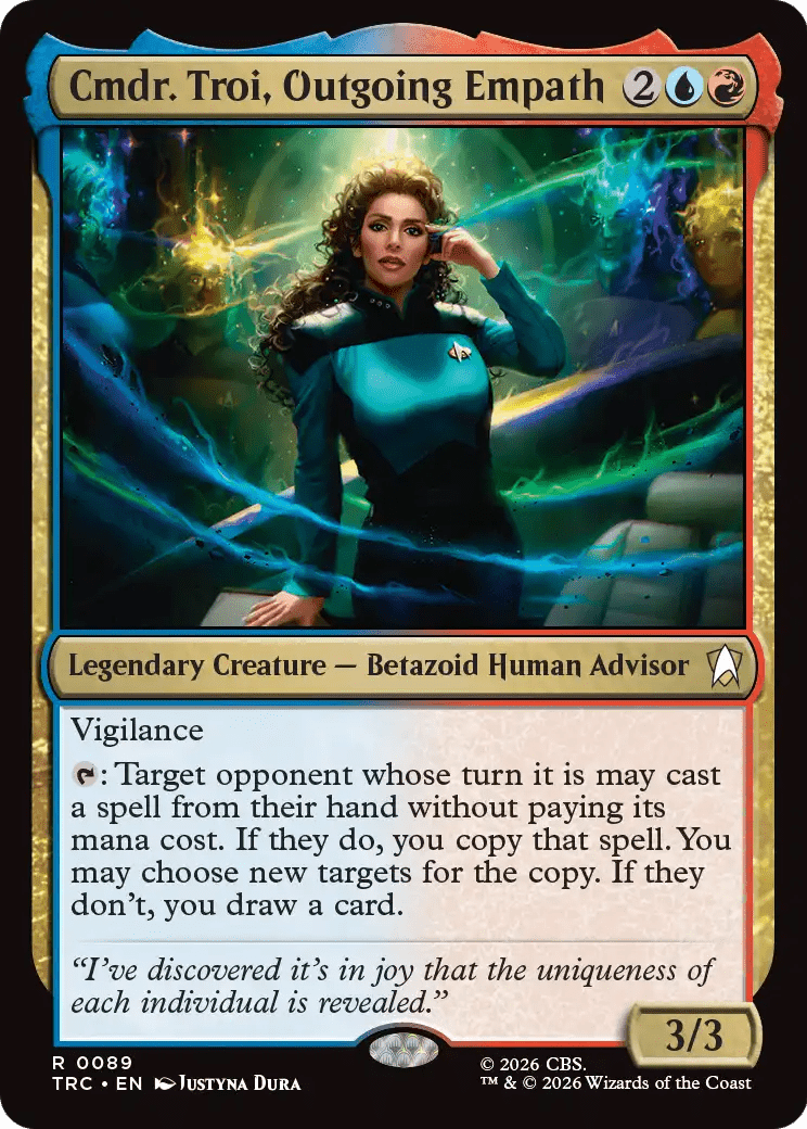 Cmdr. Troi, Outgoing Empath [Star Trek Commander] MTG Single Magic: The Gathering  | Multizone: Comics And Games