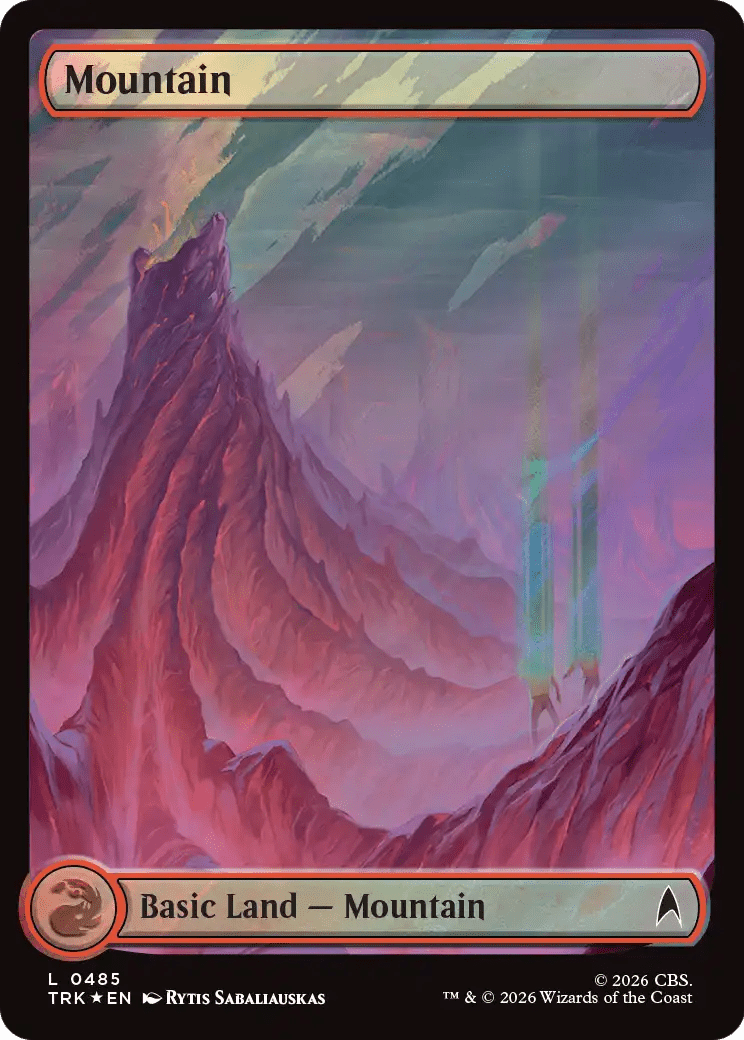 Mountain (0485) (Surge Foil) [Star Trek] MTG Single Magic: The Gathering  | Multizone: Comics And Games