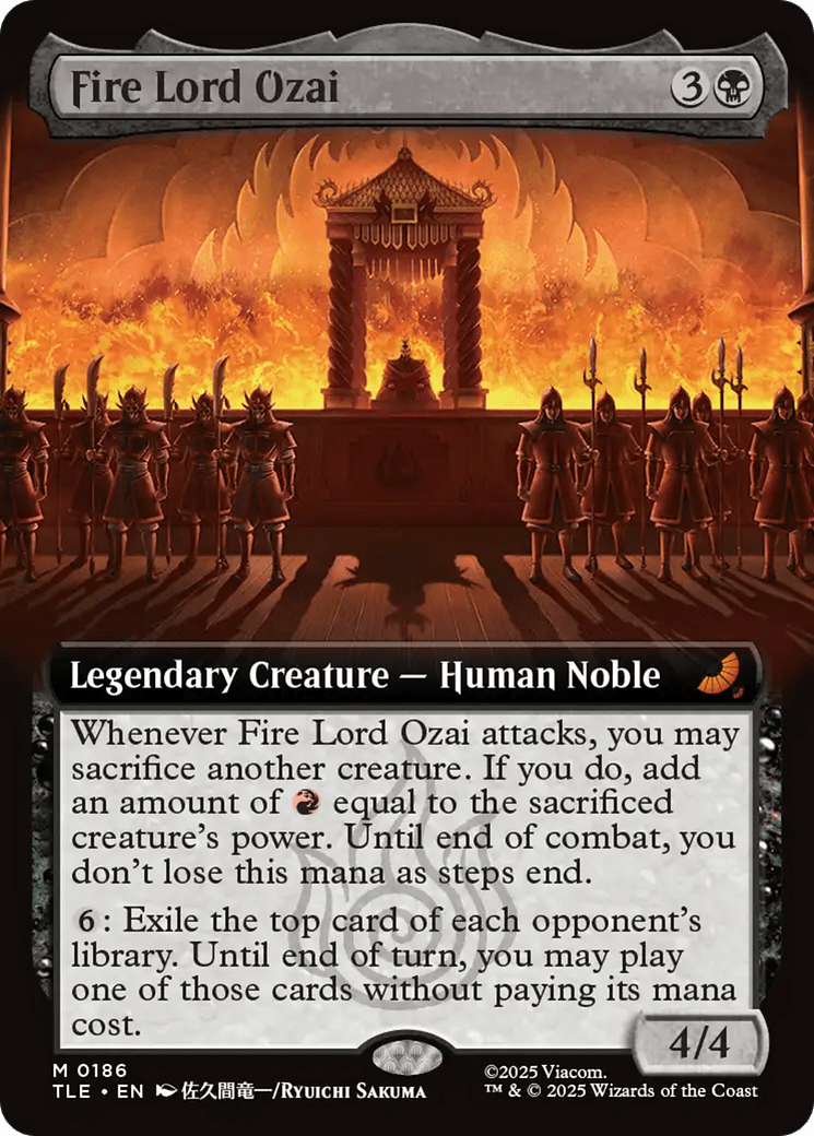 Fire Lord Ozai (Extended Art) [Avatar: The Last Airbender: Eternal-Legal] MTG Single Magic: The Gathering  | Multizone: Comics And Games