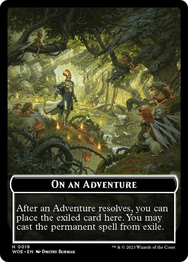 On an Adventure Emblem [Wilds of Eldraine Tokens] MTG Single Magic: The Gathering  | Multizone: Comics And Games