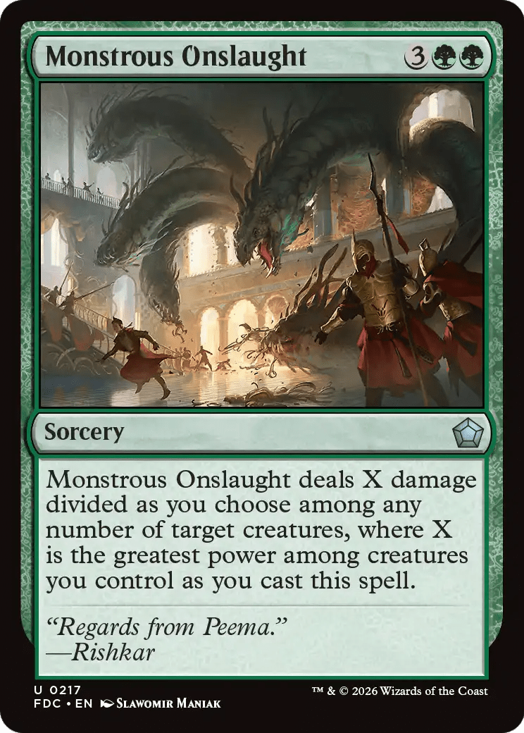 Monstrous Onslaught [Foundations Commander] MTG Single Magic: The Gathering  | Multizone: Comics And Games