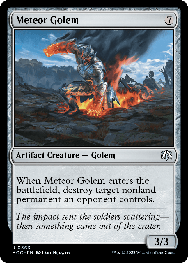 Meteor Golem [March of the Machine Commander] MTG Single Magic: The Gathering  | Multizone: Comics And Games
