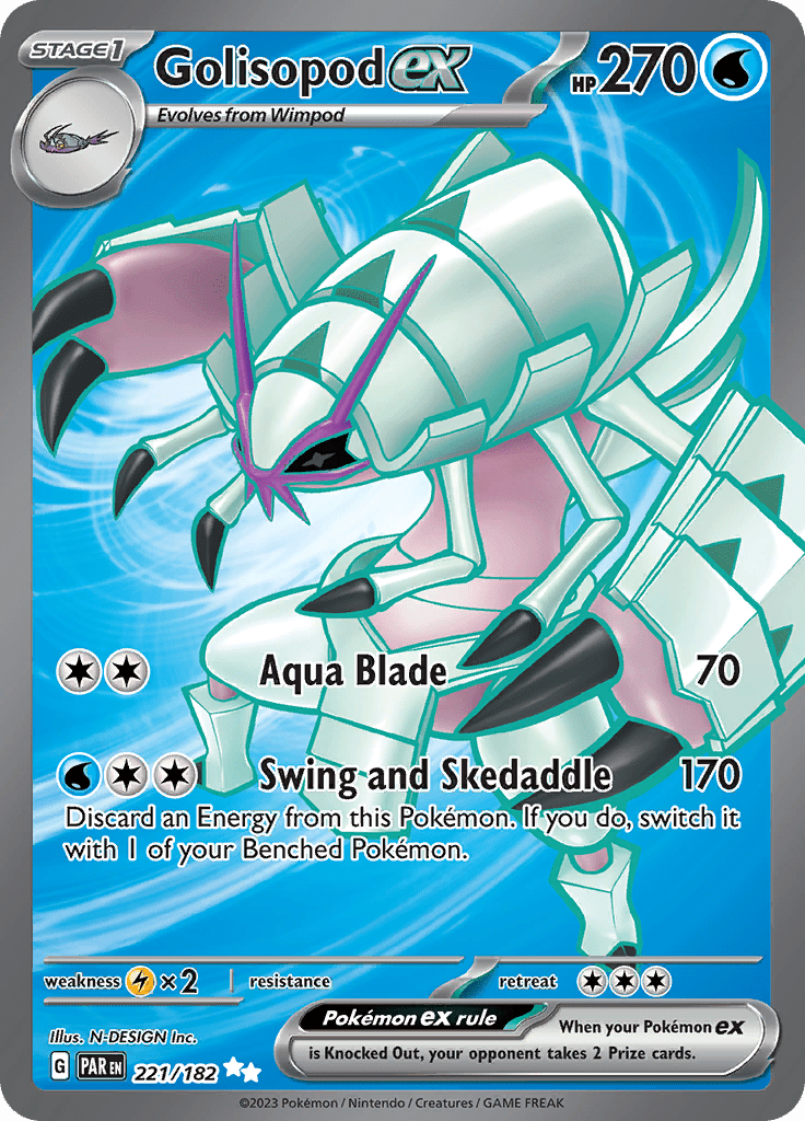 Golisopod ex (221/182) [Scarlet & Violet: Paradox Rift] Pokemon Single Pokémon  | Multizone: Comics And Games