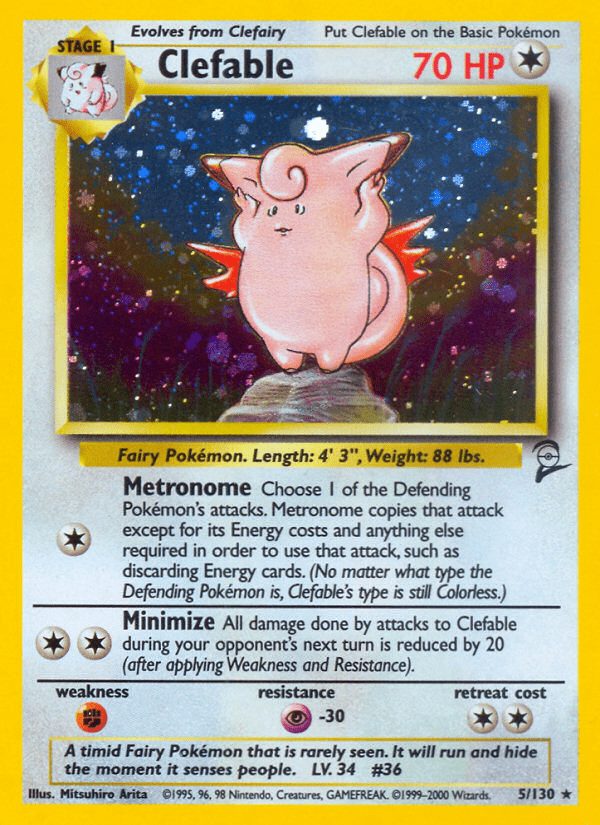 Clefable (5/130) [Base Set 2] Pokemon Single Pokémon  | Multizone: Comics And Games