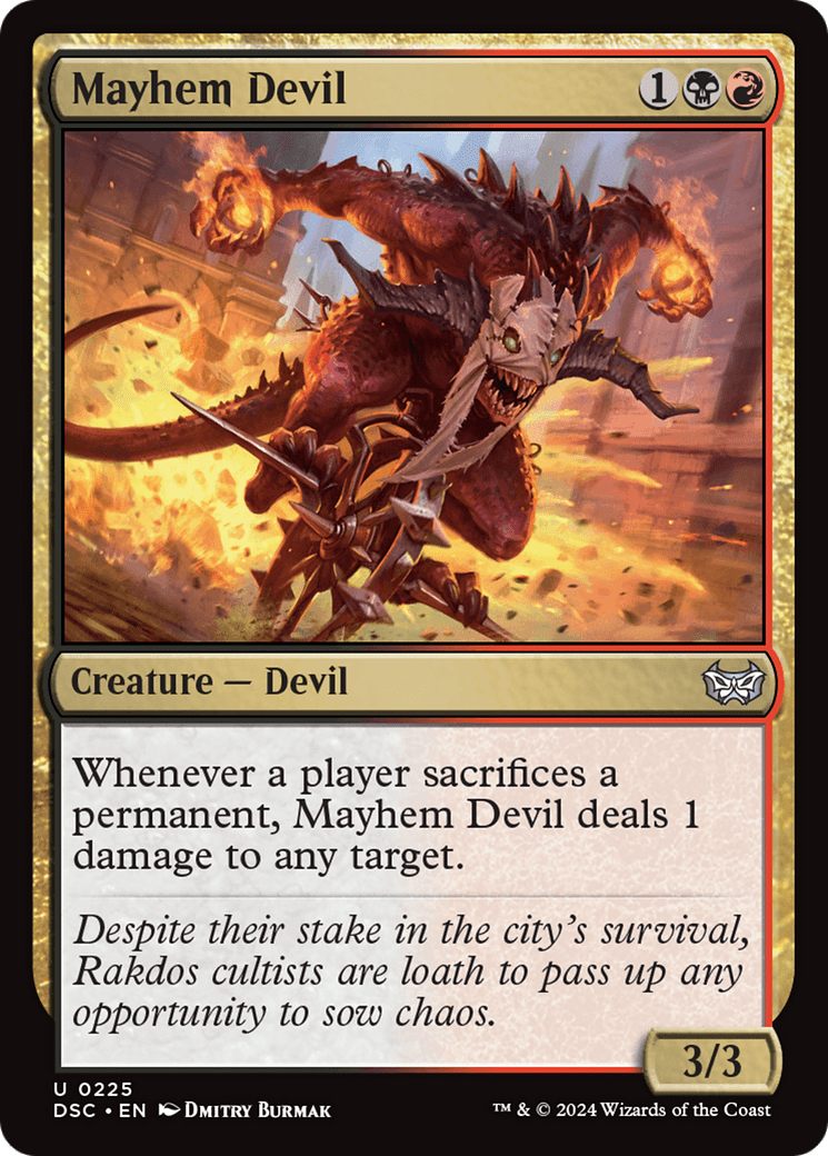Mayhem Devil [Duskmourn: House of Horror Commander] MTG Single Magic: The Gathering  | Multizone: Comics And Games