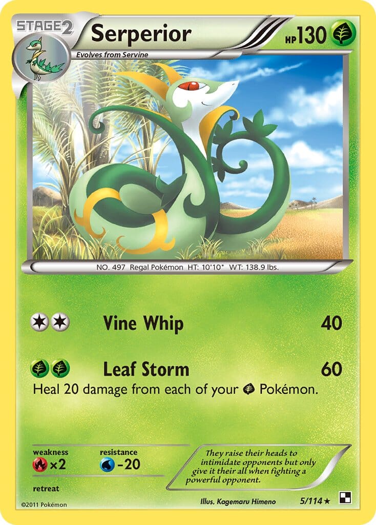 Serperior (5/114) (Cracked Ice Holo) (Theme Deck Exclusive) [Black & White: Base Set] Pokemon Single Pokémon  | Multizone: Comics And Games
