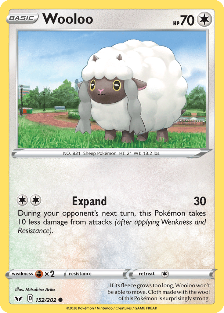 Wooloo (152/202) [Sword & Shield: Base Set] Pokemon Single Pokémon  | Multizone: Comics And Games
