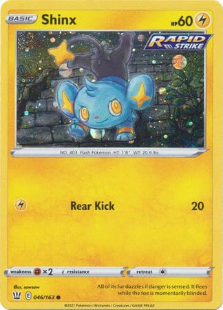 Shinx (046/163) (Cosmos Holo) [Sword & Shield: Battle Styles] Pokemon Single Pokémon  | Multizone: Comics And Games