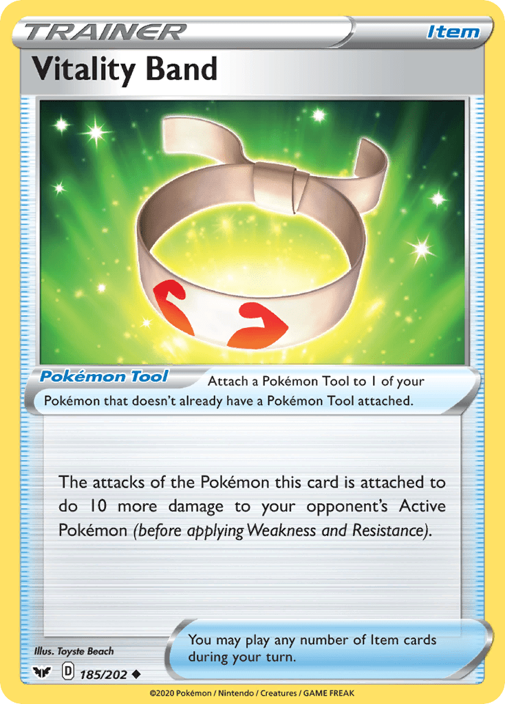 Vitality Band (185/202) [Sword & Shield: Base Set] Pokemon Single Pokémon  | Multizone: Comics And Games