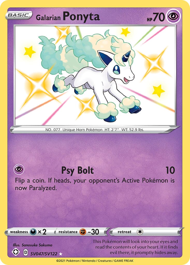 Galarian Ponyta (SV047/SV122) [Sword & Shield: Shining Fates] Pokemon Single Pokémon  | Multizone: Comics And Games