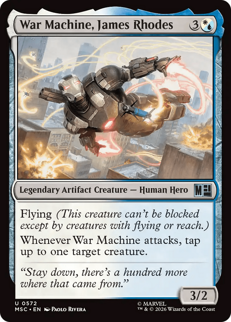 War Machine, Avenging Arsenal (Surge Foil) [Marvel Super Heroes Commander] MTG Single Magic: The Gathering  | Multizone: Comics And Games