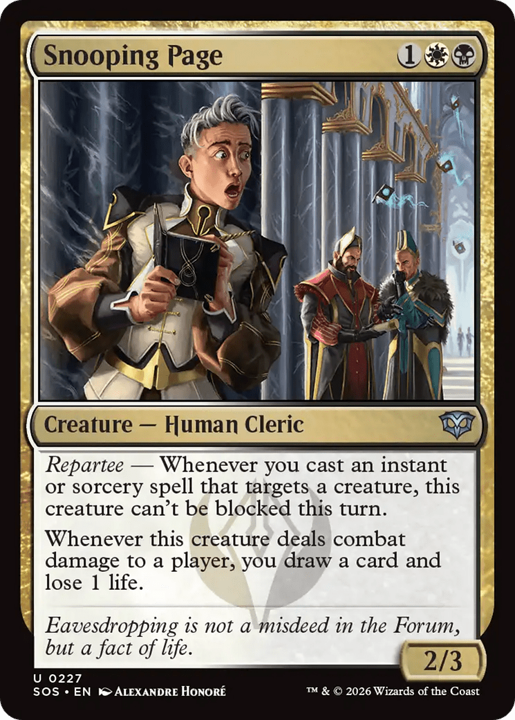 Snooping Page [Secrets of Strixhaven] MTG Single Magic: The Gathering  | Multizone: Comics And Games
