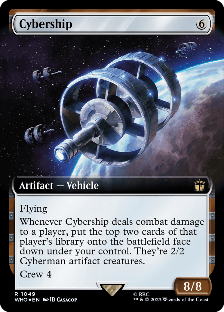 Cybership (Extended Art) (Surge Foil) [Doctor Who] MTG Single Magic: The Gathering  | Multizone: Comics And Games