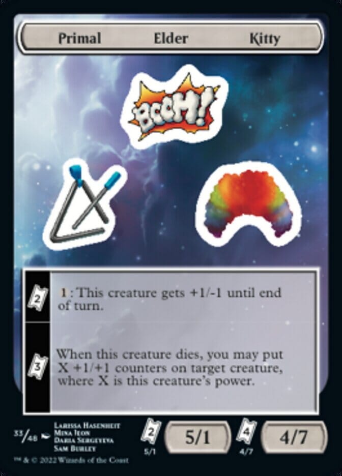 Primal Elder Kitty [Unfinity Stickers] MTG Single Magic: The Gathering  | Multizone: Comics And Games