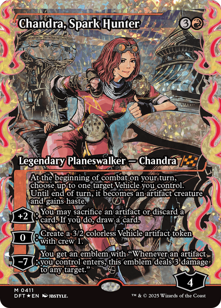 Chandra, Spark Hunter (Showcase) (Fracture Foil) [Aetherdrift] MTG Single Magic: The Gathering  | Multizone: Comics And Games