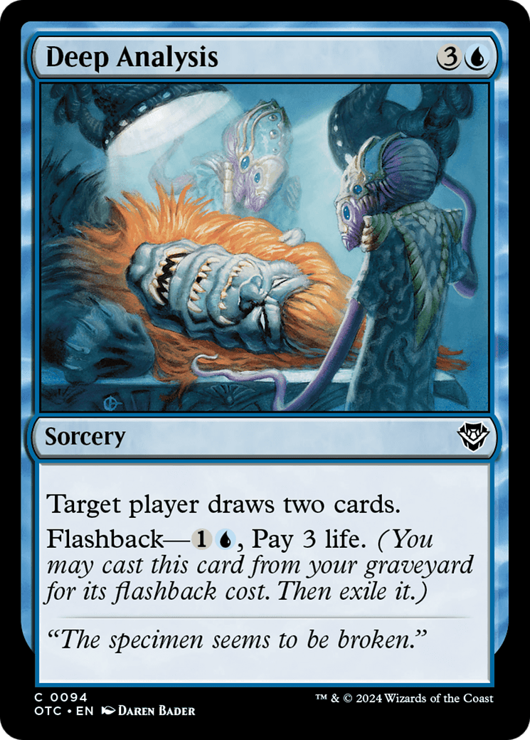 Deep Analysis [Outlaws of Thunder Junction Commander] MTG Single Magic: The Gathering  | Multizone: Comics And Games