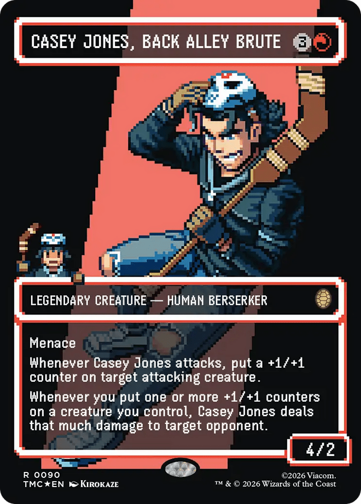 Casey Jones, Back Alley Brute (Borderless) (Surge Foil) [Teenage Mutant Ninja Turtles Commander] MTG Single Magic: The Gathering  | Multizone: Comics And Games