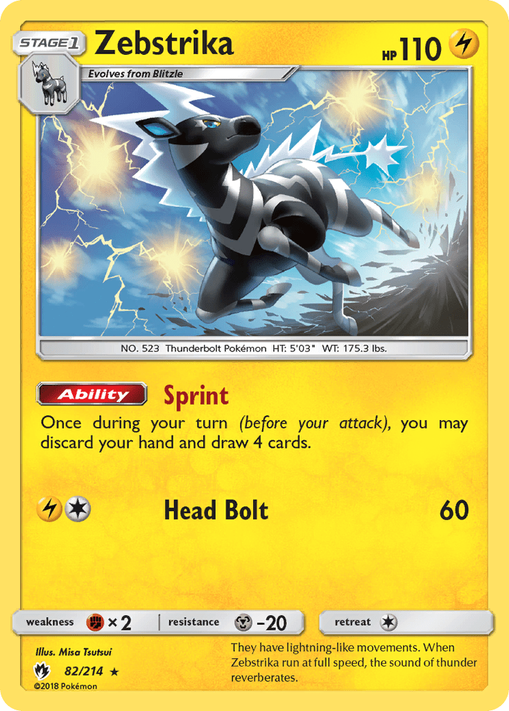 Zebstrika (82/214) [Sun & Moon: Lost Thunder] Pokemon Single Pokémon  | Multizone: Comics And Games