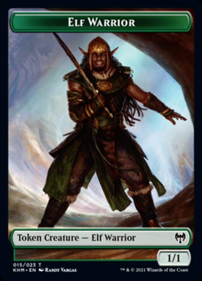 Elf Warrior Token [Kaldheim Tokens] MTG Single Magic: The Gathering  | Multizone: Comics And Games
